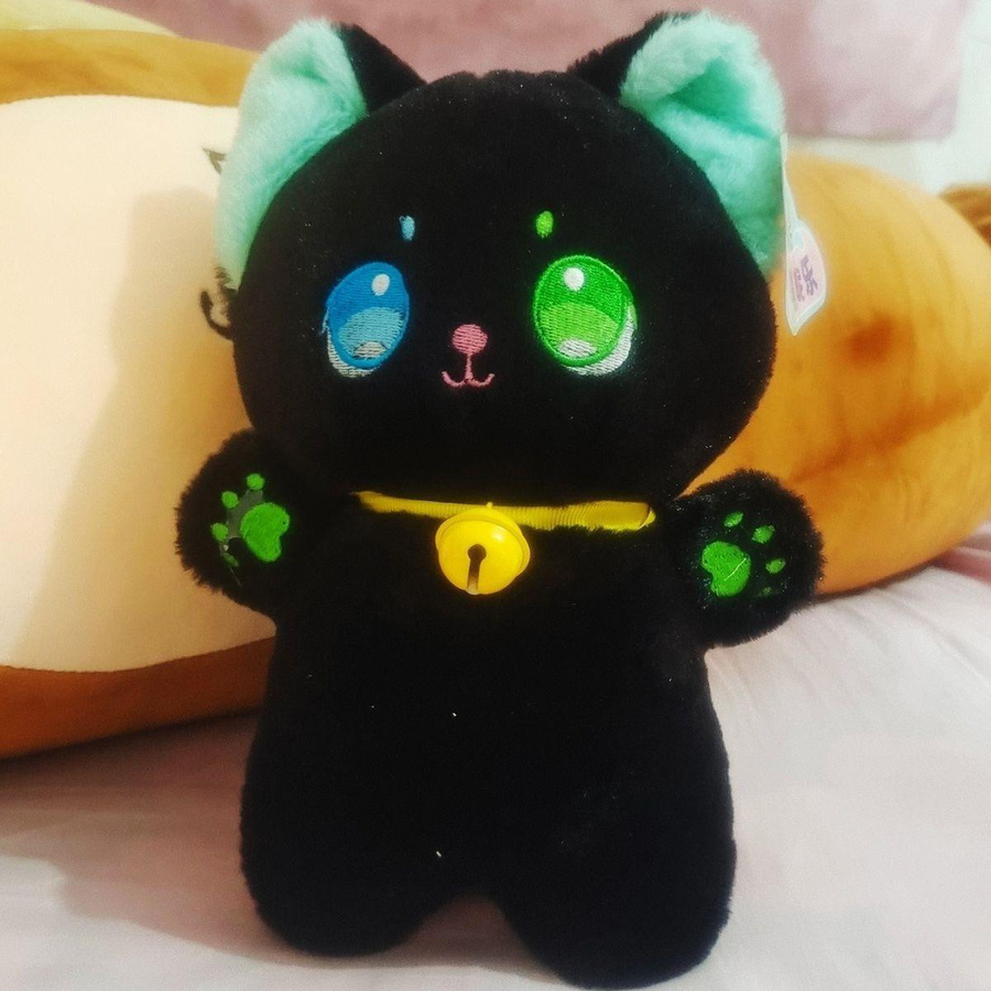 Bai Fen Bai dolls and toys Schwarz-weiße Katze Plüschtier, 25cm - Bild 2