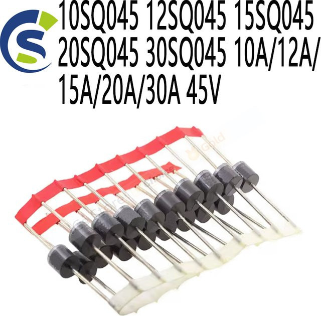 10 Stück Schottky-Dioden ANNUOSENCHIP Set, verschiedene Modelle 10SQ045 bis 30SQ045, Farbe Schwarz - Bild 1