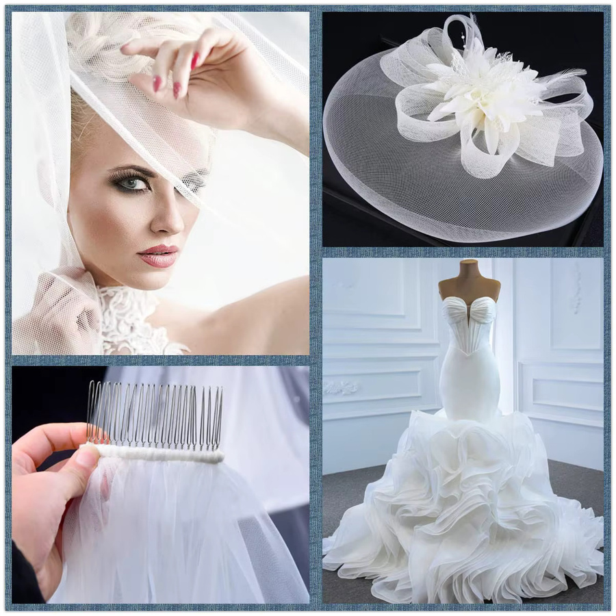 Weißes Rosshaargeflecht aus Polyester zum Nähen und Basteln für Hüte und Fascinator - Bild 4