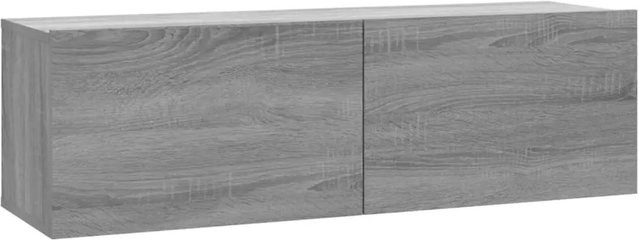 vidaXL TV-Wandschrank Grau Sonoma aus Holzwerkstoff mit Schranktüren und Regalböden, B/T/H: 100 x 30 x 30 cm - Bild 1