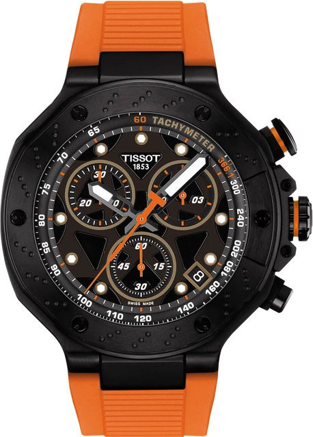 Tissot Chronograph, Quarz, Edelstahl, 45 mm, Silikon, Herren - Bild 1