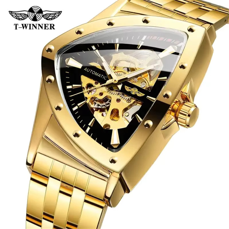 WINNER Armbanduhr Edelstahl, Automatik, Dreieckig, Herren - Bild 1