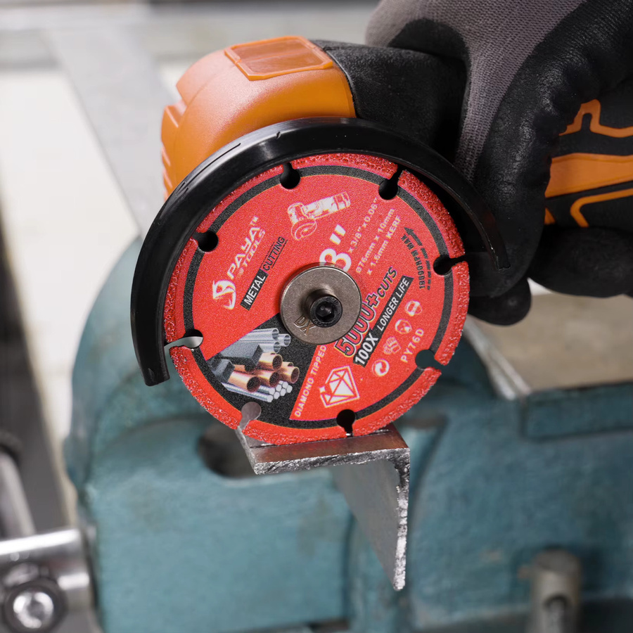 PAYA Diamant-Trennscheibe 3 Zoll für Metall in Rot, ideal für Bewehrungsstahl, Eisen und Edelstahl - Bild 5