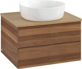 V&B Waschtischunterschrank Antao ohne Frontstruktur in Walnut, B/T/H: 60 x 36 x 50 cm - Bild 1