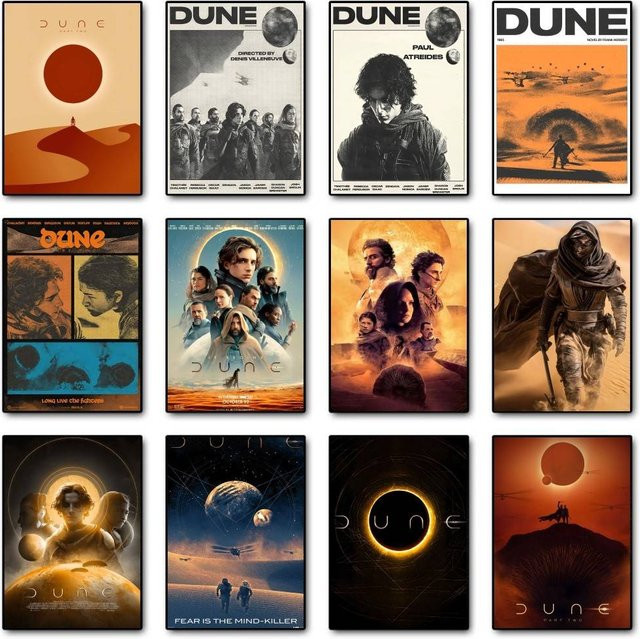 Klassisches Dune Film-Poster als selbstklebender wasserfester Papieraufkleber zur Wanddekoration - Bild 1