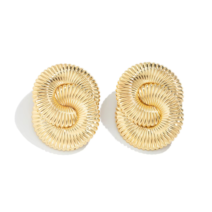 Ingemark Ohrstecker, Geometrische Spirale, Gold, Damen - Bild 3