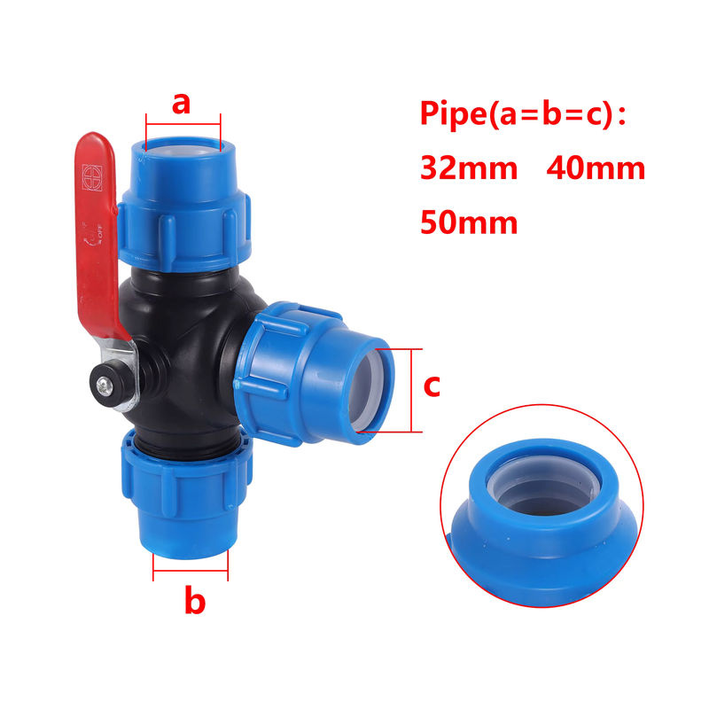 PVC PE Kunststoff Schnell-Kugelhahn zur Gartenbewässerung für Wasserrohre und Rasensprenger in den Größen 20mm, 25mm, 32mm, 40mm und 50mm - Bild 5