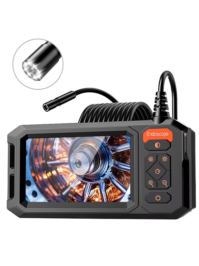 ENWOR Industrielles Endoskop mit 4,3 Zoll IPS-Bildschirm, wasserdichte Rohrinspektionskamera mit 8 mm Sonde und 8 einstellbaren LEDs in Schwarz - Bild 6