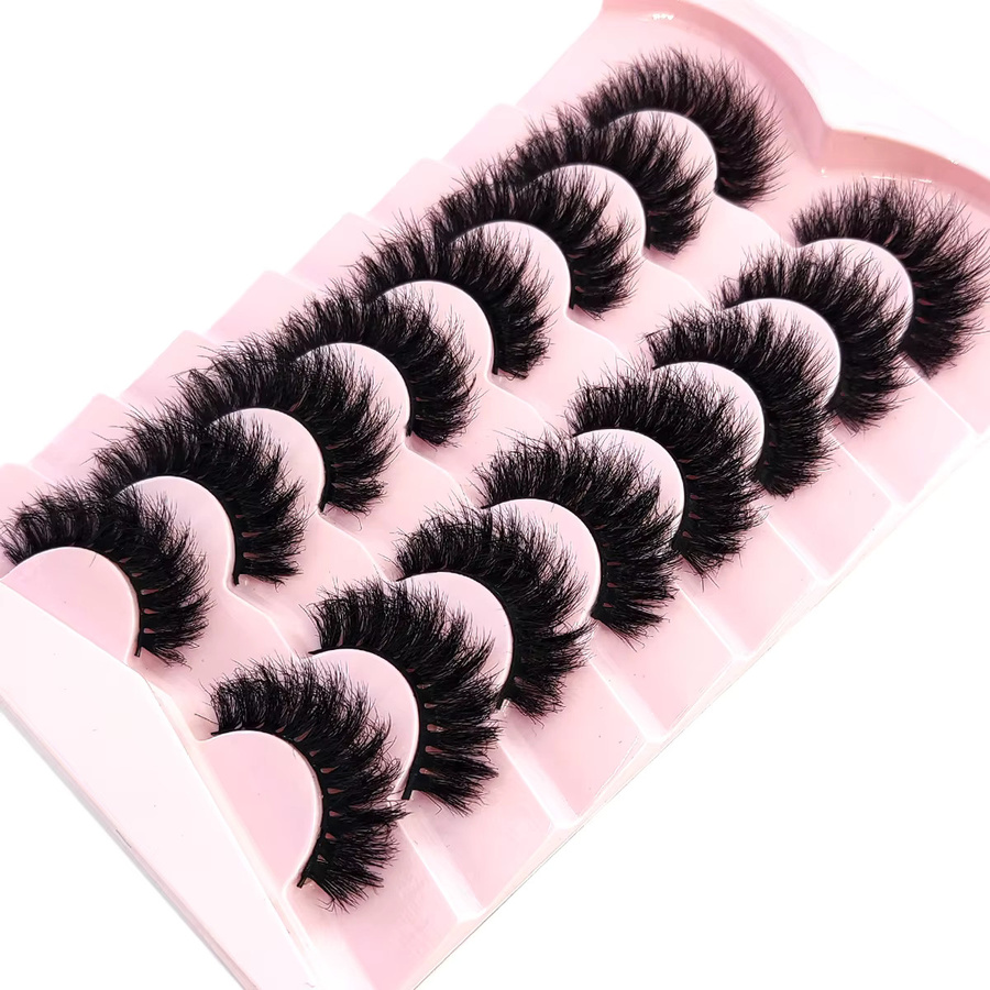 HBZGTLAD Falsche Wimpern, 5/8 Paar, Schwarz, Natürlich, Unisex - Bild 4