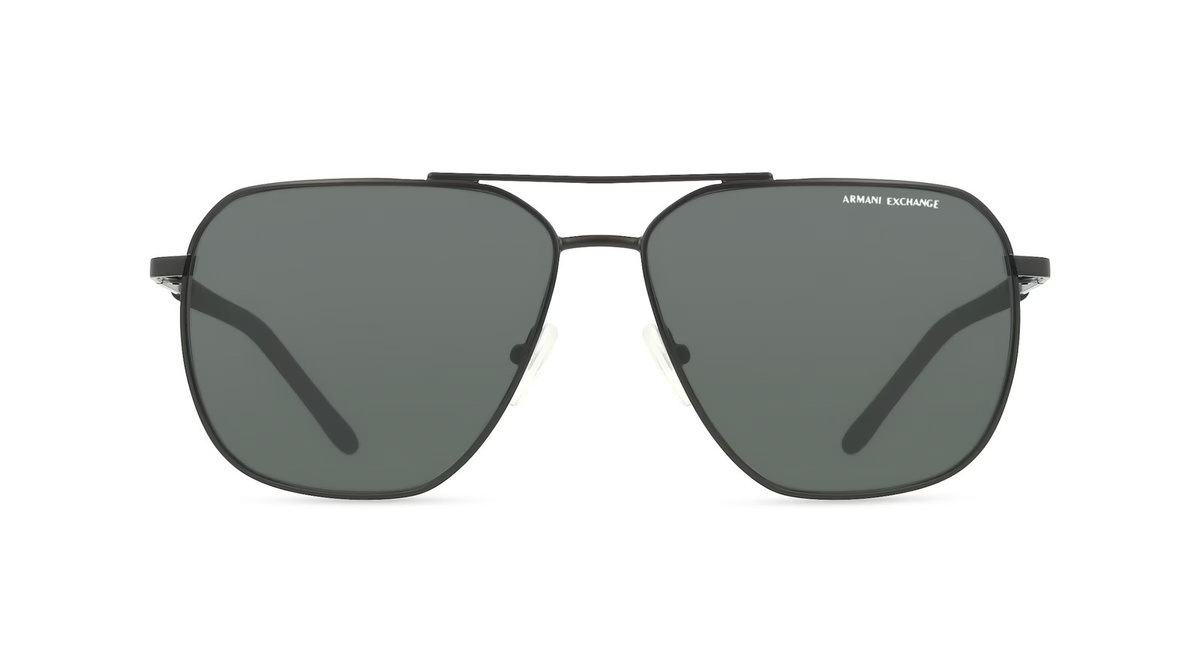 Armani 0AX2057S Sonnenbrille Aviator, Vollrand, Metall, Herren, black grey - Bild 1