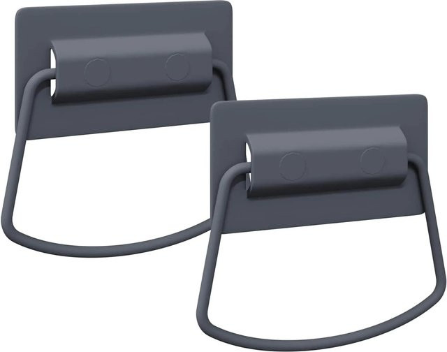 vidaXL Schrankgriffe Bow aus Metall in Anthrazit matt, 2 Stück, B/H: 85 x 45 mm - Bild 1