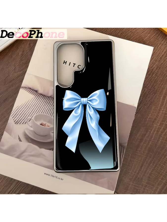 Sturzsichere Epoxy Handyhülle mit seidenblauem Schleifenmuster für Samsung Galaxy S23 S24 S25 S26 Plus FE Ultra Edge - Bild 5