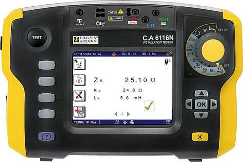 Chauvin Arnoux C.A 6116N Installationstester-Set in Gelb für VDE-Norm 0100, 0105, 0413 - Bild 1
