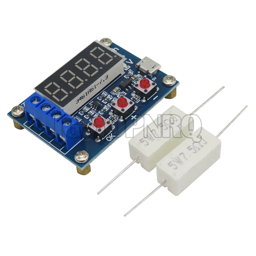 HW-586 Digitaler Batterietester mit LED-Anzeige für 18650 Lithium- und Blei-Säure-Batterien in Blau - Bild 2