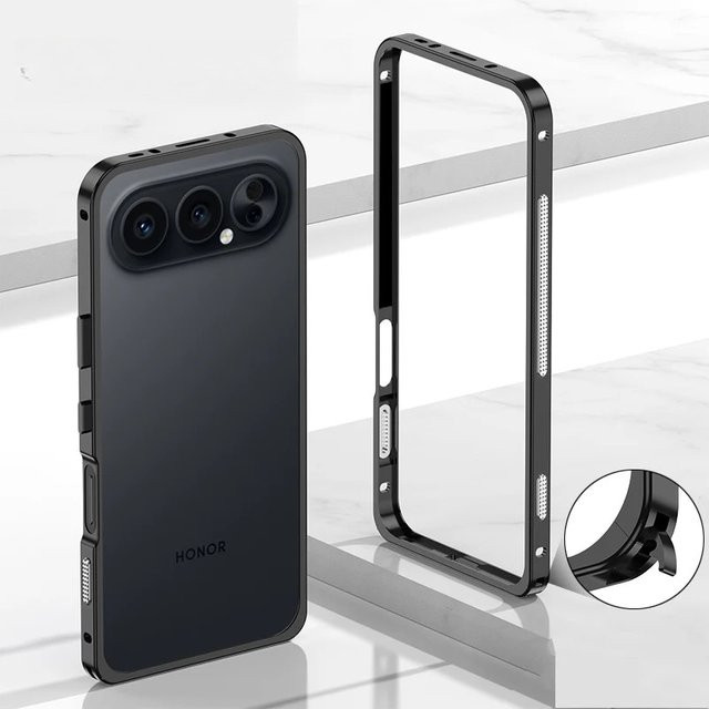 Stoßfeste Aluminium-Metall-Telefonhülle für Honor 500 Pro und Honor 500, ultradünne Legierung-Schutzhülle in Schwarz und Silber - Bild 1