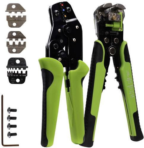Quadrios 22T015 Crimpzangen-Set für Aderendhülsen, Flachsteckhülsen und Solar-Steckverbinder von 0.25 bis 6mm² in Multicolor und Stahl - Bild 1
