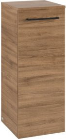 V&B Seitenschrank Avento in Schwarz mit Glasfachboden, B/T/H: 35 x 40,5 x 89 cm - Bild 1