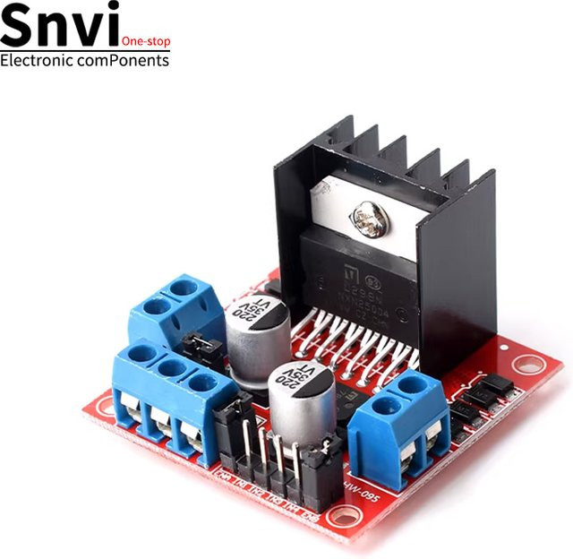 Snvi L298N DC-Motortreiber-Modul Dual H-Brücken-Controller-Board in Rot für Arduino Smart Car und Roboter - Bild 1