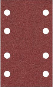 Klingspor PS 22 K Schleifstreifen kletthaftend, Korn 40, Lochform GL18, B: 133 mm, H: 80 mm, Farbe: Braun, für Holz und Metall - Bild 1
