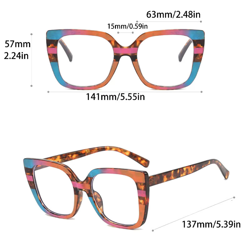KAMMPT Korrektionsbrille Cat Eye, Vollrand, Kunststoff, Multicolor, Damen, Blaulichtfilter - Bild 2