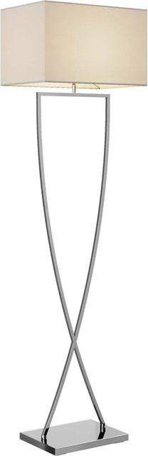 Lucande Stehlampe Evaine Modern Weiß aus Metall, 1-flammig E27, Höhe: 230 cm, Breite: 60 cm, Tiefe: 45 cm - Bild 1
