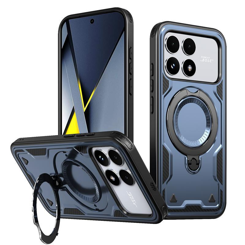 Xiaomi POCO F8 Pro Hülle mit militärischem Fallschutz und verstellbarem Ring Rückenständer aus Hartem PC und TPU - Bild 4