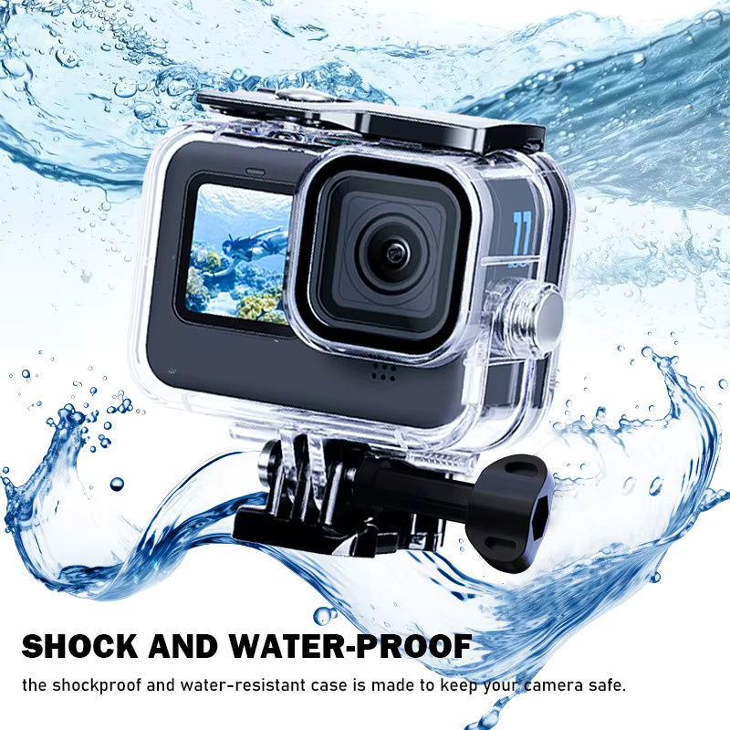 Sheingka Zubehör-Set für GoPro Hero 12, 11, 10 und 9 inklusive schwarzer Tragetasche und wasserdichtem Gehäuse für Action Cameras - Bild 2