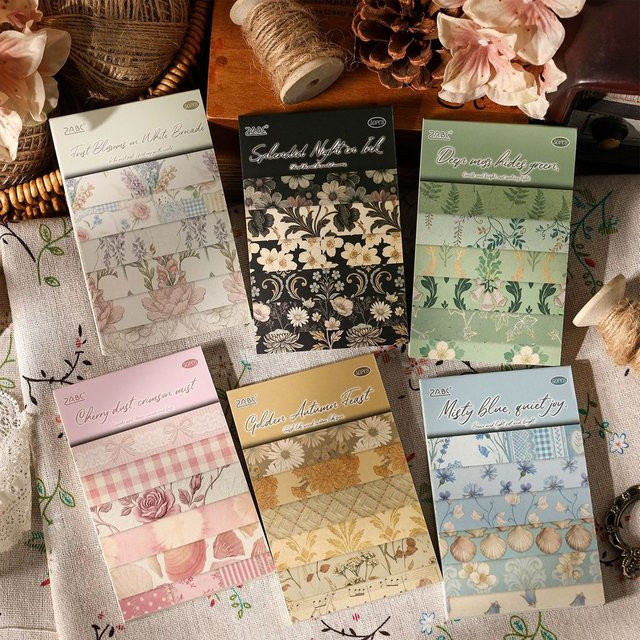 50 Blatt Scrapbook-Papier in Multicolour für DIY Collage und Junk Journal, mattes Bastelpapier - Bild 1