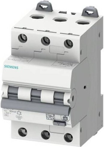 Siemens RCBO FI-Schutzschalter und Leitungsschutzschalter 3-polig 10A 0,03A in Weiß - Bild 1