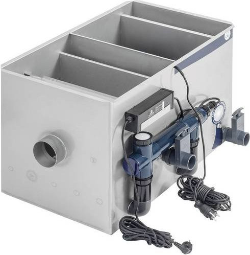 FIAP BioScreen ACTIVE 30.000 Gravity Durchlaufsiebfilter aus Edelstahl mit UVC in Silber - Bild 1