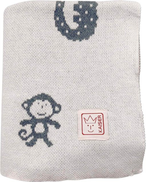 Kaiser Babydecke Animal in Strickoptik aus 100% Organic Cotton, Farbe: Beige, B/B: 80 x 100 cm - Bild 1