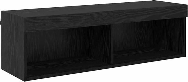 vidaXL TV-Wandschrank Panama in Schwarz und Eichen-Optik, B/T/H: 100 x 30 x 30 cm - Bild 1