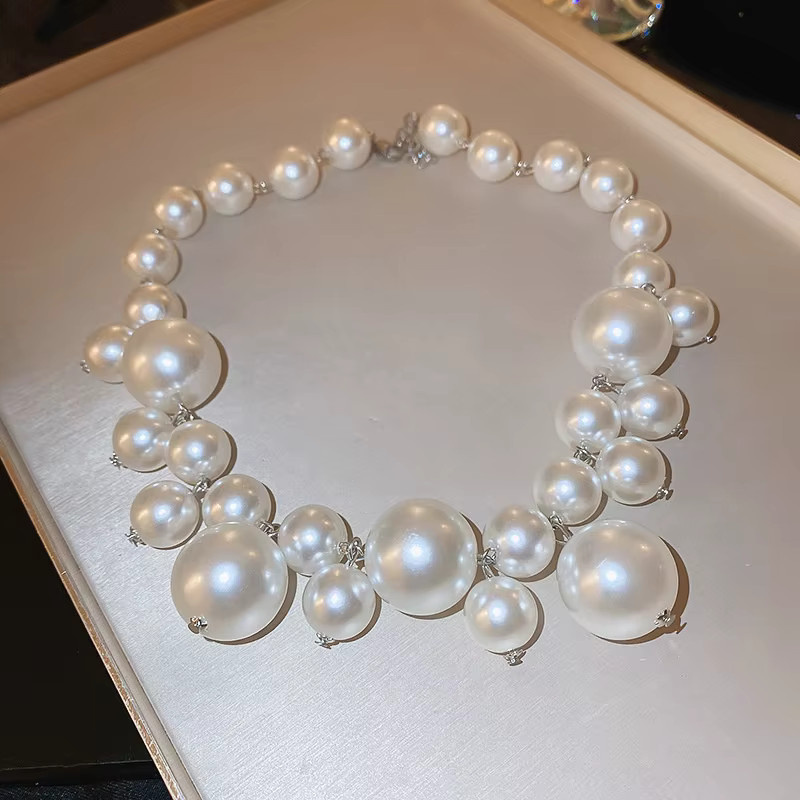 Perlenkette, Weiß, Damen, Hochzeit - Bild 2