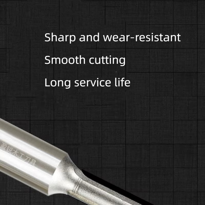 PCD Diamant Fräser Gerade Bit Zweischneidig für Carving Maschinen und Holzbearbeitung in Silber - Bild 3