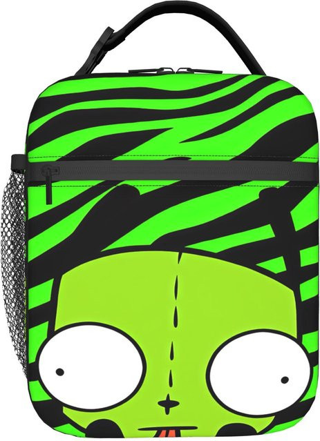 Fancy Style Studio Invaders Zims Gir Picknick Lunchbox mit thermischer Isolierung in Grün - Bild 1