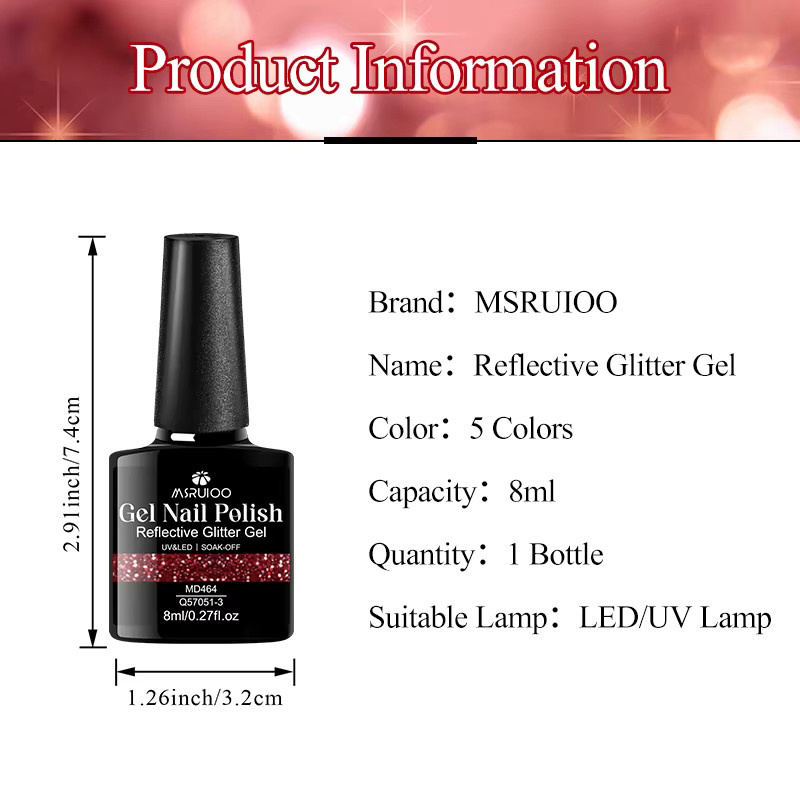 MSRUIOO Nagellack Gel, Glänzend, 8 ml - Bild 6
