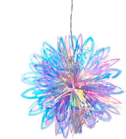Viva Domo LED-Eiskristall Hängependel in Transparent und Multicolour für Weihnachts- und Winterdekoration