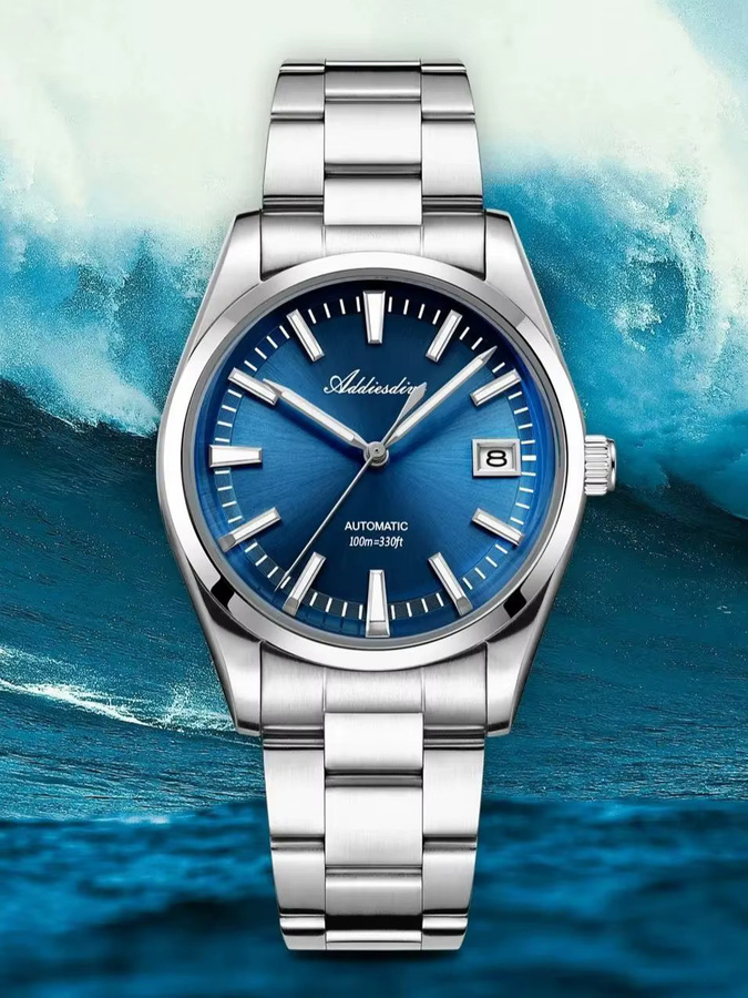 ADDIESDIVE Armbanduhr Automatik, Edelstahl, 39 mm, Herren, Blau - Bild 7