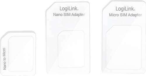 LogiLink AA0047 SIM Nadel Set zur Anpassung von Nano SIM und Micro SIM auf Standard SIM, transparent - Bild 1