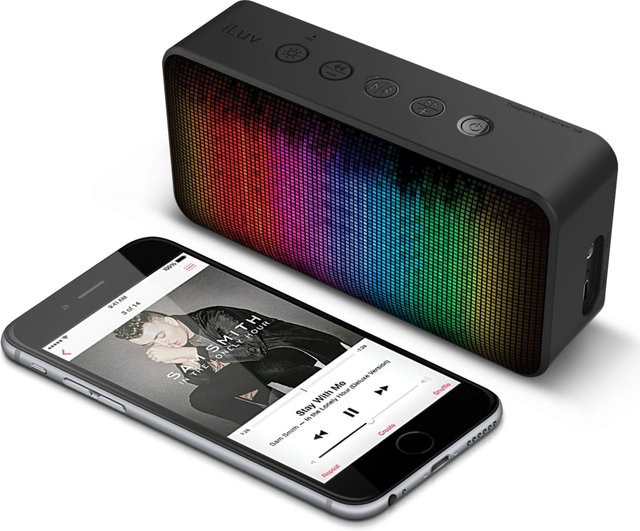 iLuv AudMini6 Party Bluetooth Lautsprecher in Schwarz und Multicolour mit IPX4 Schutz - Bild 1
