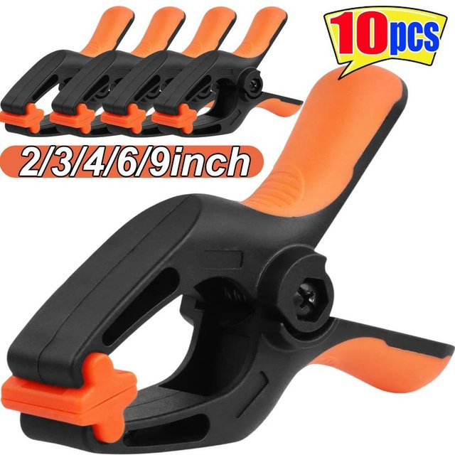 Binchi Outdoor Product Federklemme Typ A aus Kunststoff in Orange, verstellbare Holzbearbeitungsklemme für DIY und Bastelarbeiten, 2 Zoll - Bild 1
