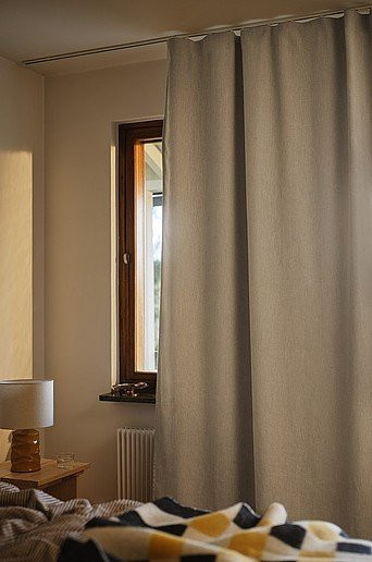 Jotex AURORA Verdunkelungsvorhang aus Leinen in Beige, 1er-Pack - Bild 1