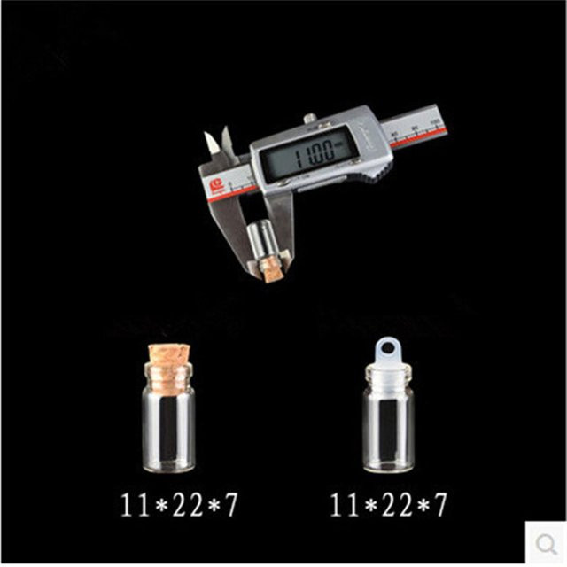 Jarvials Mini Glasflaschen Anhänger mit Kork- oder Kunststoffstopper, 100 Stück, transparent/braun, 1 ml - Bild 1