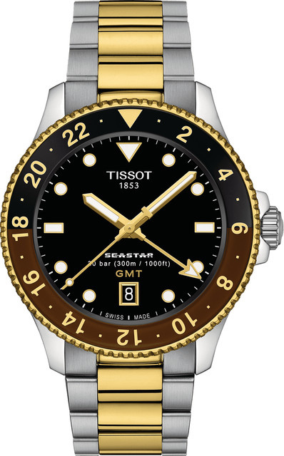 Tissot Seastar 1000 Armbanduhr, Quarz, Edelstahl, Schwarz, 40 mm, Herren - Bild 1