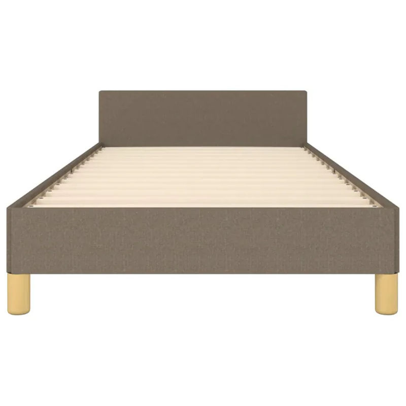 vidaXL Bettgestell mit Kopfteil aus Stoff in Taupe, B/T/H: 80 x 200 cm - Bild 3
