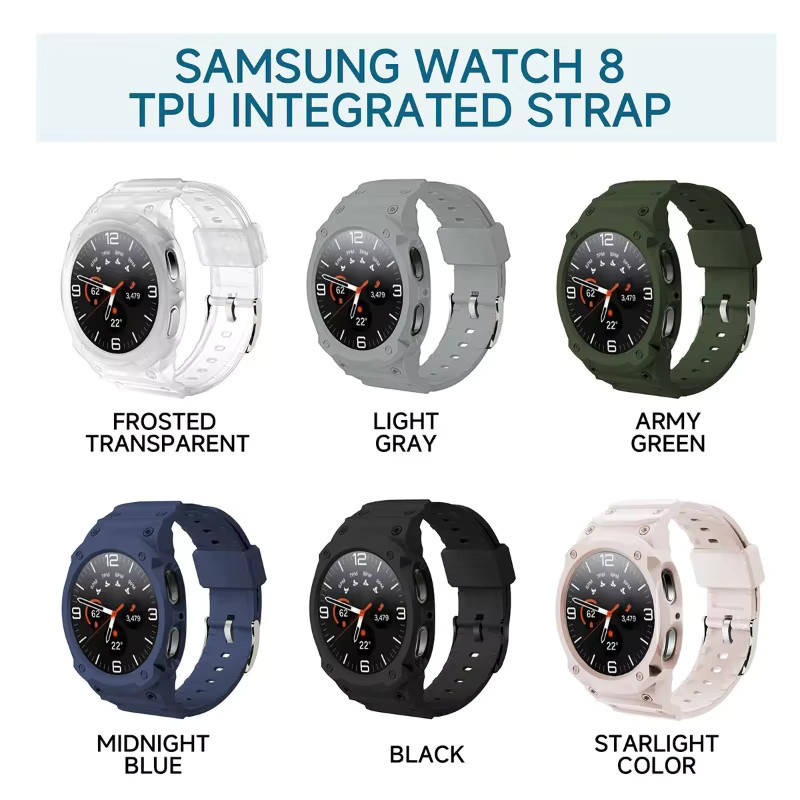 CAOWTAN Silikonarmband-Hülle für Samsung Galaxy Watch 8, 40 mm, 44 mm - Bild 4