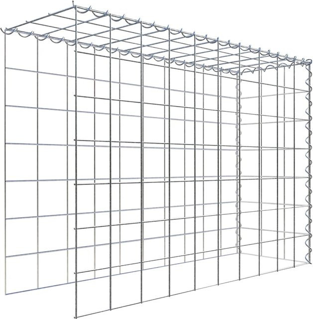 Gabiona Anbaukorb Typ 4 aus Stahl in Silbergrau, B/T/H: 100 x 70 x 30 cm - Bild 1