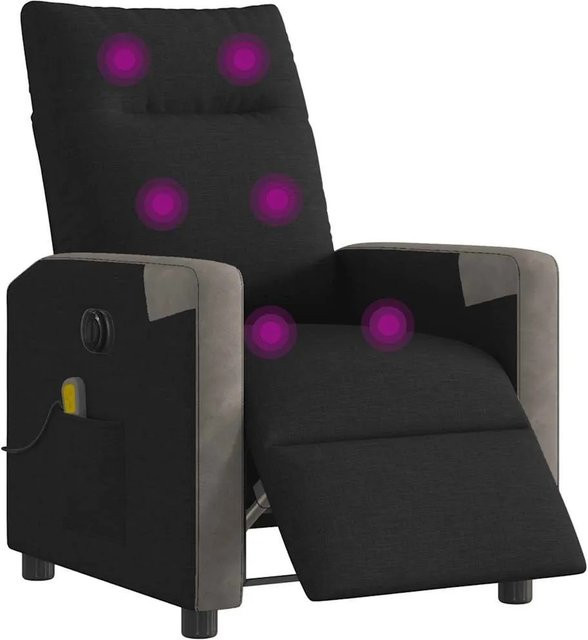 vidaXL Elektrischer Massagesessel in Schwarz und Grau mit Stoffbezug - Bild 1
