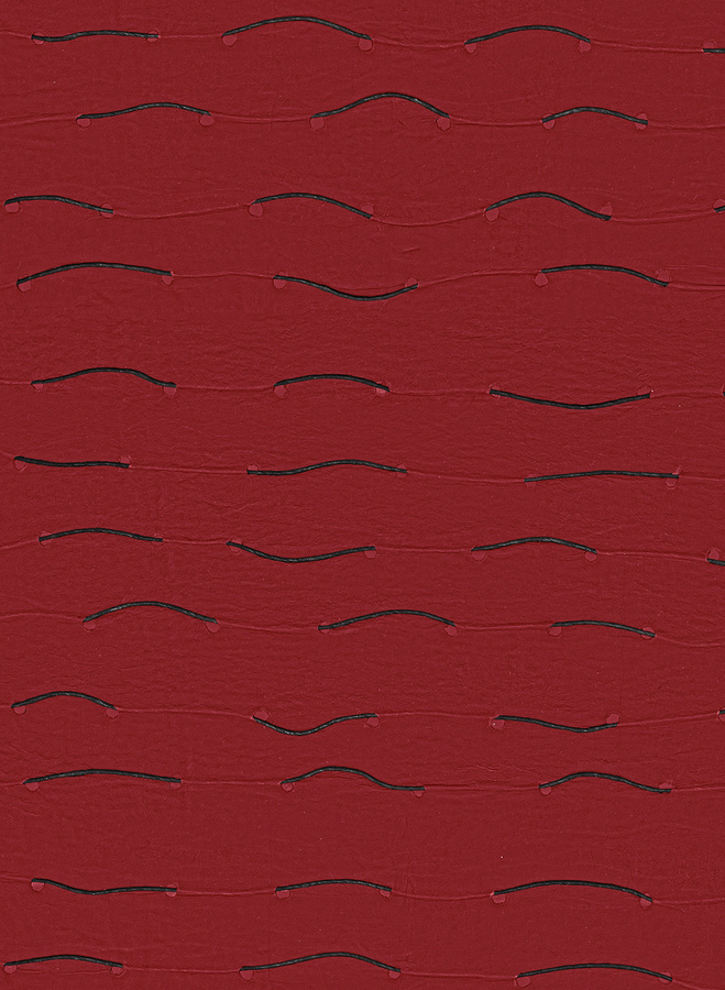 Omexco Wallpaper Paper Art AT81 Tapete in Rot mit abstraktem Streifenmuster aus Papier - Bild 1