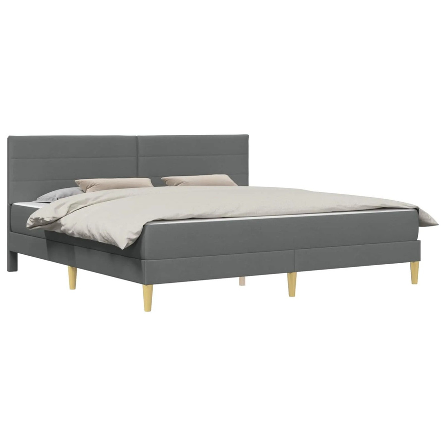vidaXL Polsterbett in Dunkelgrau mit modernem Design, B/T/H: 180 x 200 x 184 cm - Bild 2